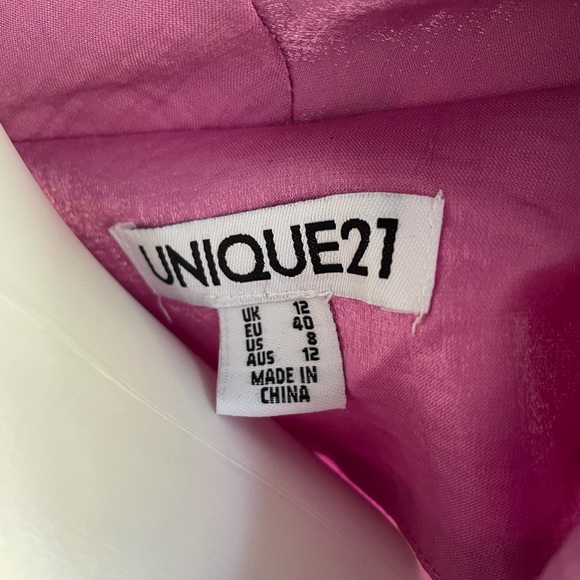 COPY - Unique 21 Pink Satin Mini Dress - Picture 9 of 10